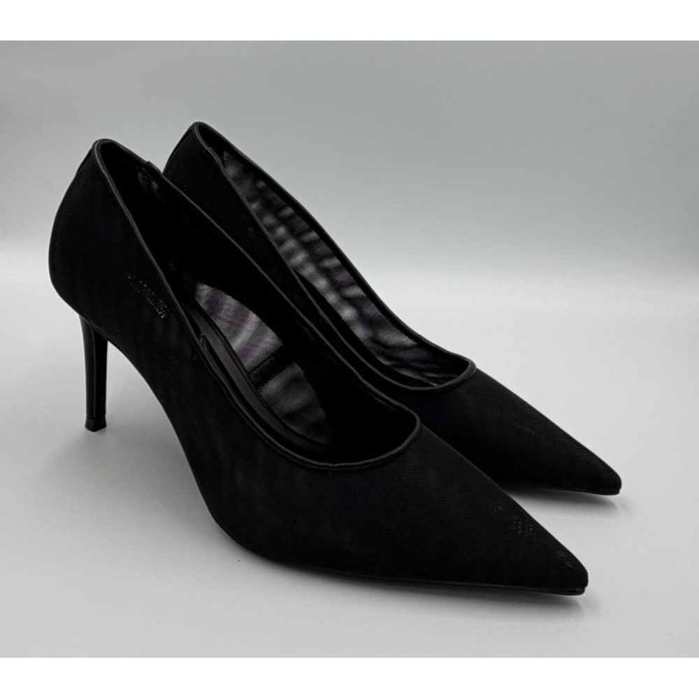 Steve Madden Nicoletta Womens 8.5 Black Mesh Pointed Toe Pumps NICO10S1001085